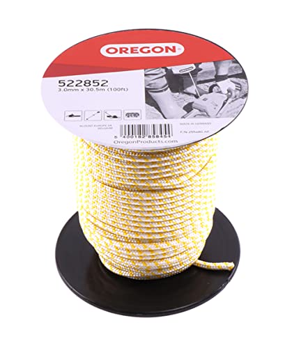 Oregon Starterseil, Durchmesser 3,0 mm x 30,5 m Rollenlänge, für Kettensägen, Freischneider & Motorsensen, Polyamidkern, Öl- und Benzinbeständig (522853) von Oregon