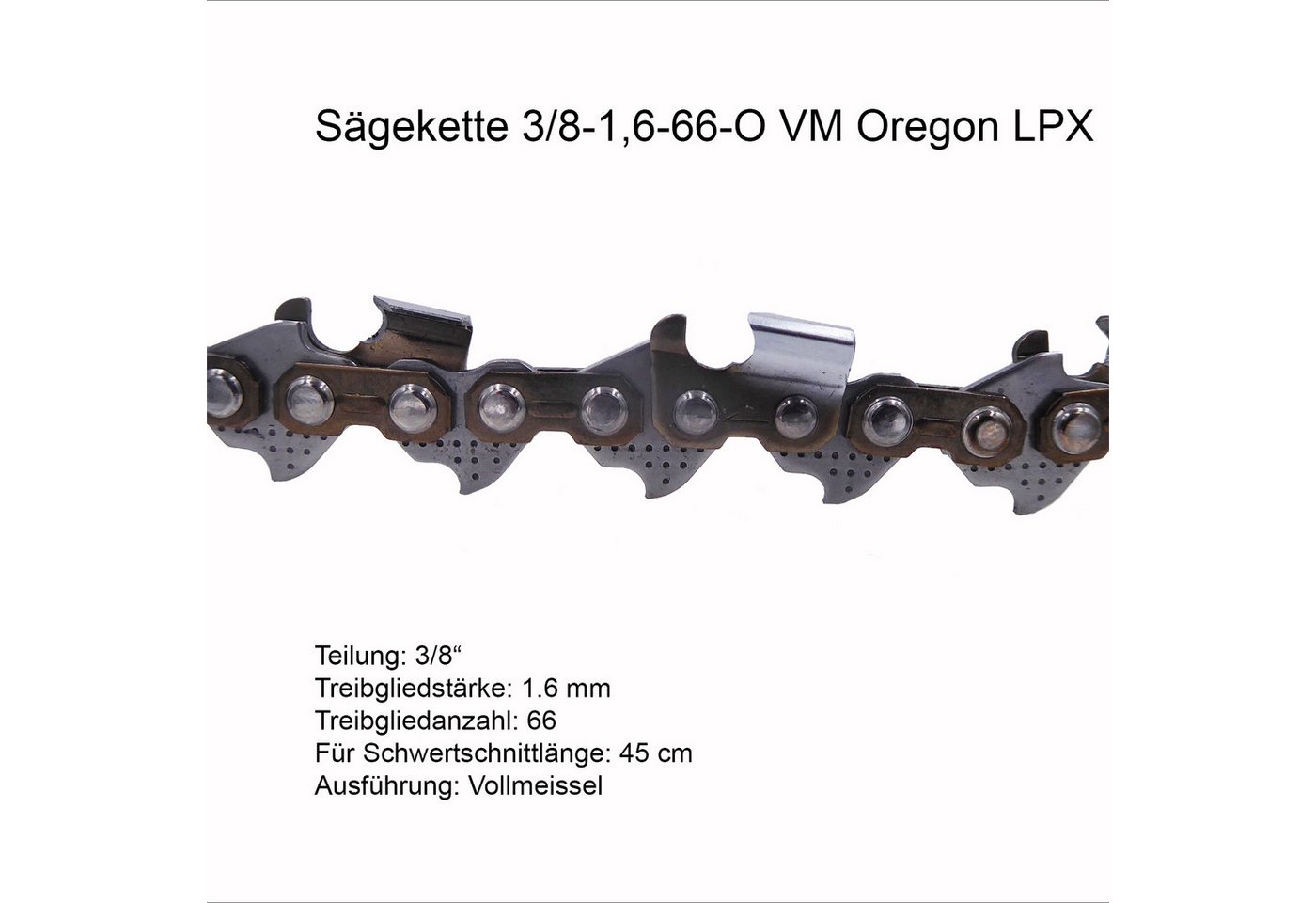 Oregon Ersatzkette Oregon 75LPX Sägekette 3/8 1.6 mm 66 TG VM Ersatzkette, 3/8V von Oregon