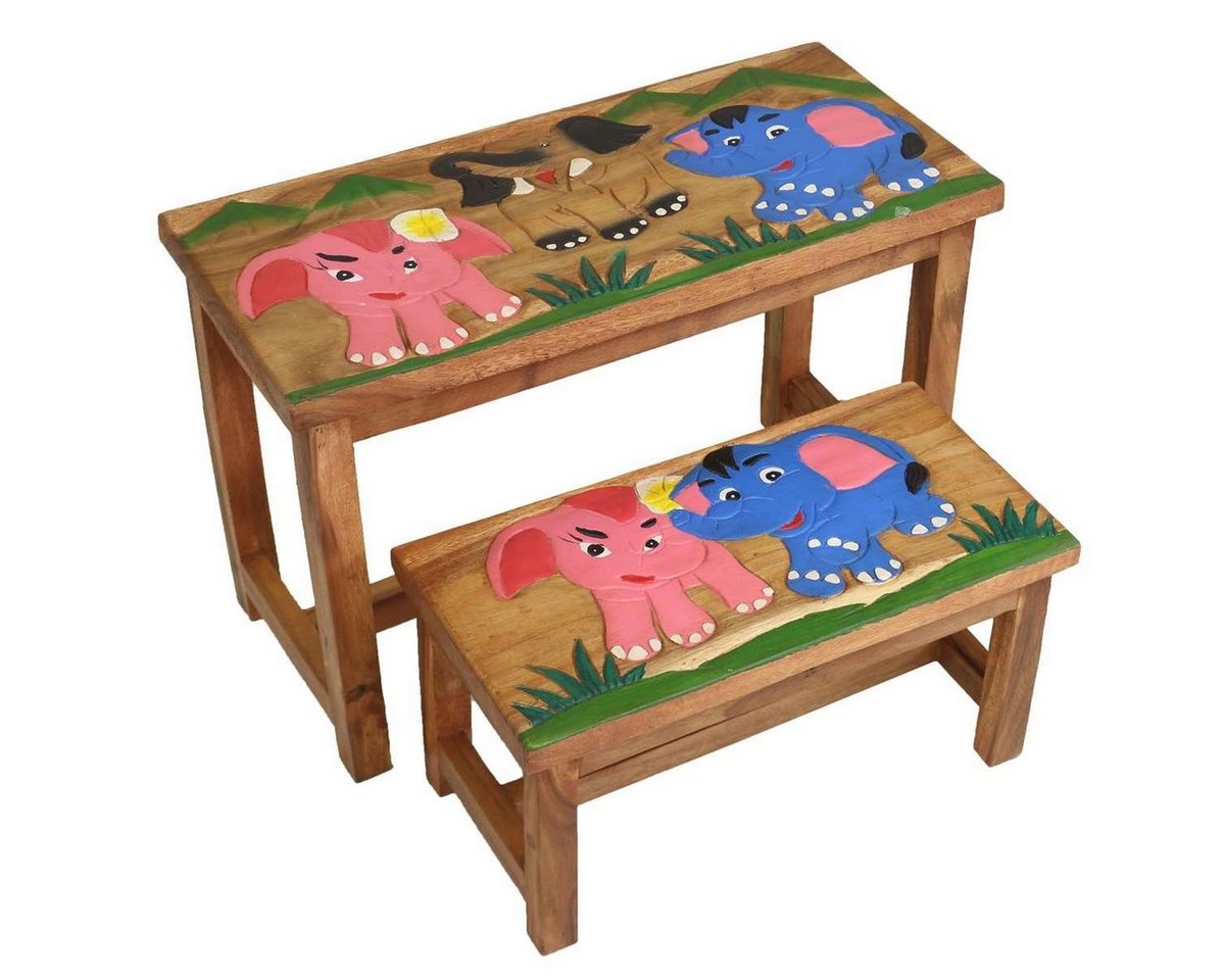 Oriental Galerie Kindertisch Kindermöbel Set Bank mit Tisch Elefant von Oriental Galerie