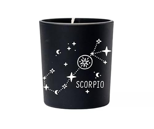 Original Soy Wax Zodiac Duftkerze Tierkreiszeichen: Skorpion - aus 100% veganem Sojawachs - Aromatherapie Schwarze Kerzen - Sternzeichen Duftkerzen im Glas - Duft: Bamboo von Original Soy Wax