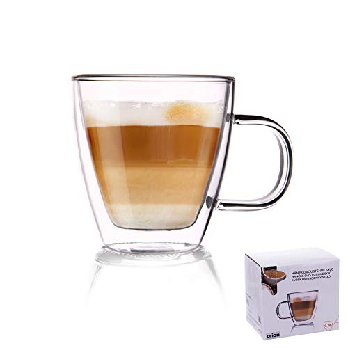 ORION Teeglas Kaffeeglas Doppelwandiges Doppelwandige Gläser Thermoglas für KAFFEE Latte Cappuccino Tee 300 ml von Orion