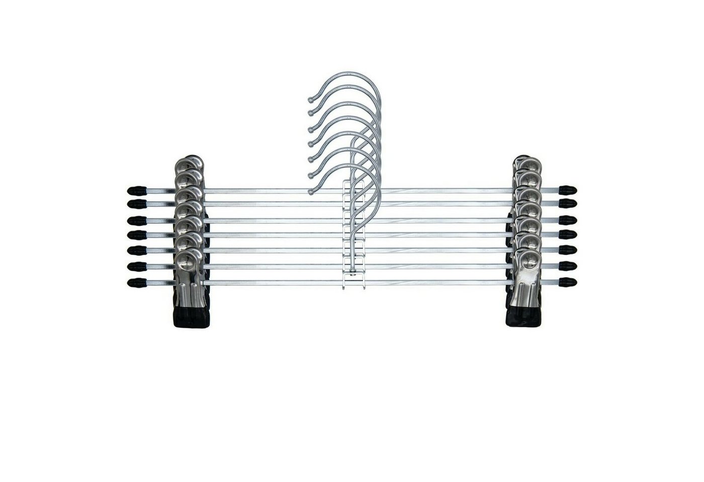 Osma Kleiderbügel 2-80 Hosenbügel Kleiderbügel Rockbügel Klemmbügel, (4-tlg), Hosenspanner, Clipbügel, Metall von Osma