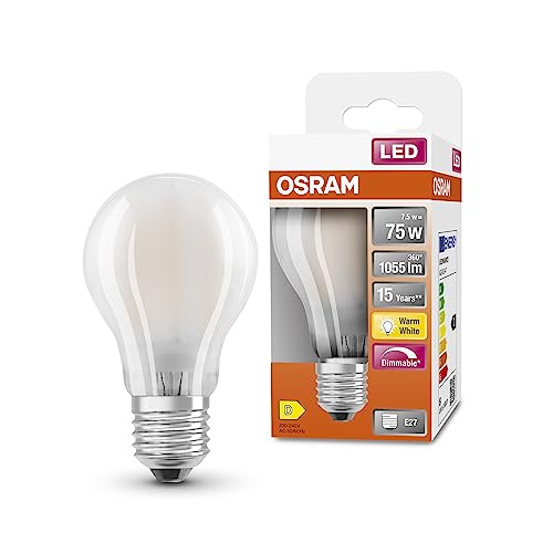 OSRAM 4058075112094 LED EEK A++ (A++ - E) E27 Gluehlampenform 8.5W = 75W Warmweiß (Ø x L) 60mm x 1 von Osram
