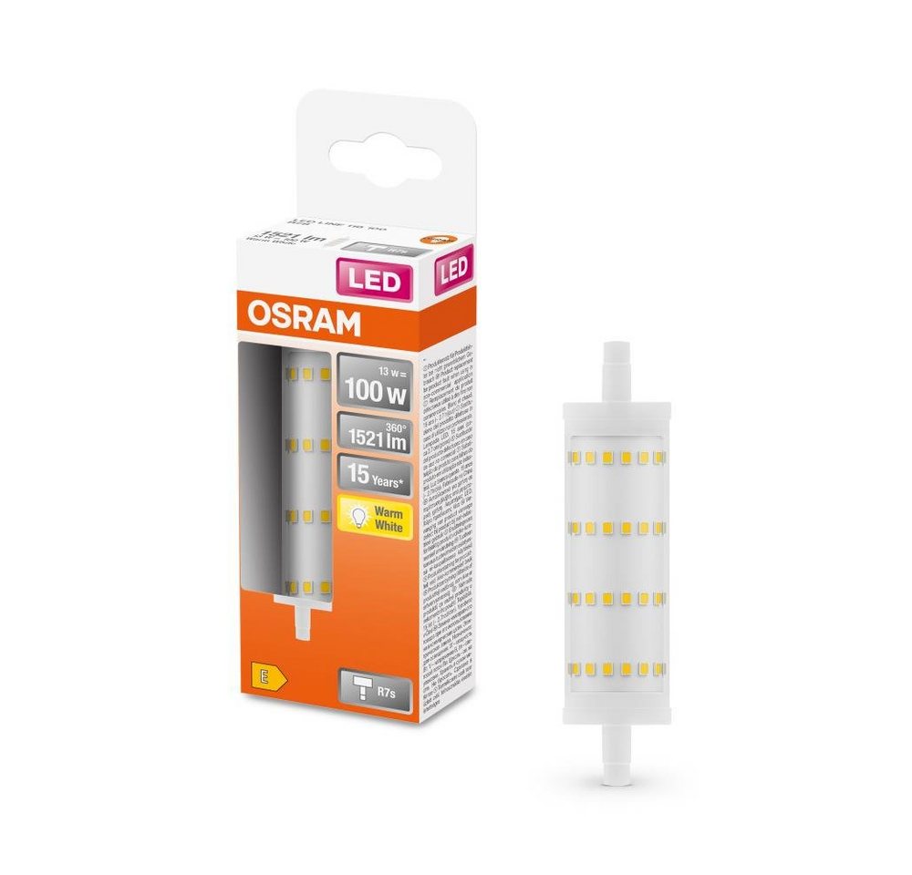 Osram LED-Leuchtmittel R7s Stablampe STAR LINE R7s 118.0 mm, R7s, Warmweiß von Osram