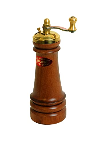 Handgefertigte handgefertigte Pfeffermühle aus Holz mit Handkurbel, tragbare Pfeffermühle, 12,7 cm von Ottoman Inspirations