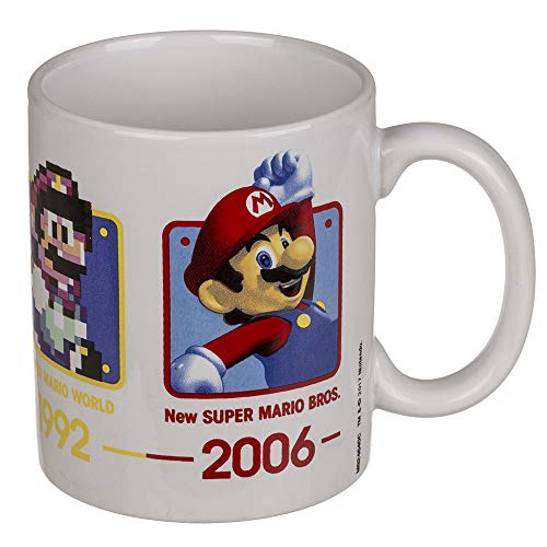 Out of the blue 78/8328 eramik-Becher, Super Mario, für ca. 325 ml, H: 10 cm, Keramik, Blau von Out of the blue