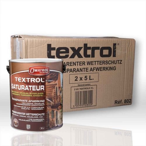 2 x Textrol farblos 5l - pigmentiertes UV-Schutz-Holzöl (10l) von OWATROL