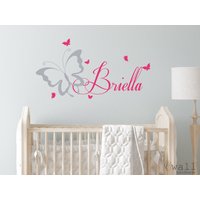 Name Wandaufkleber Für Mädchen - Schmetterling Aufkleber Wand Dekorationen Dekor Schlafzimmer Kinderzimmer von OwenWallArt