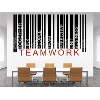 Teamarbeit Büro Wandtattoa - Meeting Room Wandsticker-Büro Wanddeko-Büro Wandtatto von OwenWallArt