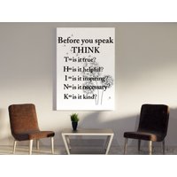 Think Quotes Room Wandtattoo, Inspirierende Zitate Büro Spruch Studio Wandkunst von OwenWallArt