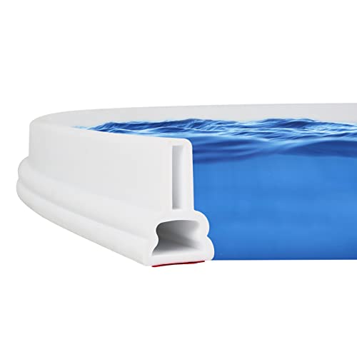 Schwallschutzleiste Dusche Silikon Duschschwelle Duschwasserstop Selbstklebende Duschdichtung Duschkabinen Dichtung für Küche und Bad (1.7M) von Ownant