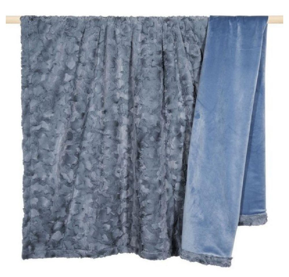 Wohndecke Decke Bardot Kunstpelz Dusty Blue (140x190cm), PAD von PAD