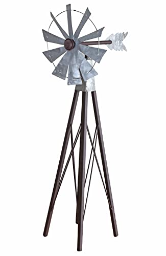 Garten Windrad USA Kugellager Texasrad Route66 Windspiel Windmühle 62cm ahh103 Palazzo Exklusiv von PALAZZO INT