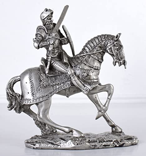 Ritter Mittelalter Reiterfigur Pferd Ritterrüstung Zinnfigur Sammelfigur rf003 Palazzo Exclusiv von PALAZZO INT