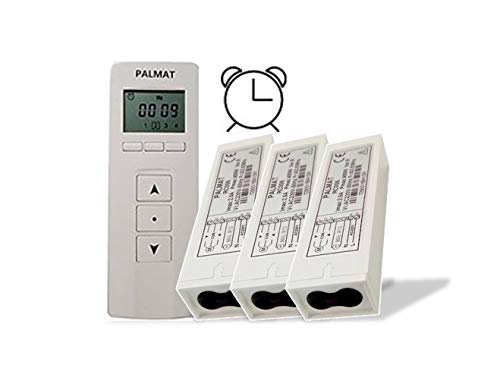 PALMAT Funkempfängers für Rollladenmotoren und 4 Funkhandsender mit Timerfunktion (3 Einheiten) von PALMAT