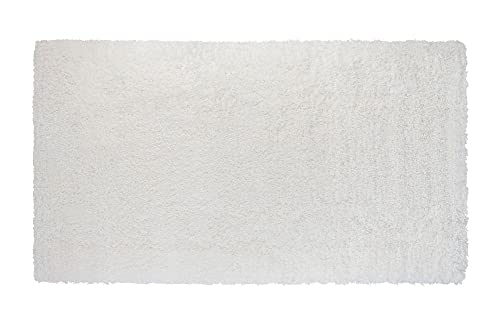 PANA Vienna Premium Badematte • Hochfloor Badvorleger • Duschvorleger • WC-Teppich • rutschfest • saugstark • Größe: 80 x 150 cm • Farbe: Weiss von PANA