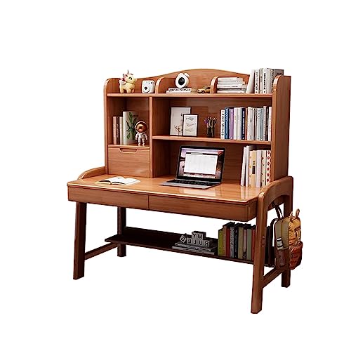 PANAZU PC-Schreibtische, komplett aus Massivholz, Schreibtisch für Zuhause, Bücherregal, EIN Tisch, Schlafzimmer, Kinderarbeitstisch, PC-Tisch, Büroschreibtisch von PANAZU