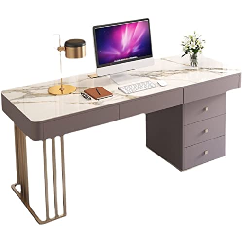 PANAZU Schreibtisch für Schlafzimmer, Arbeitszimmer, Heimbüro, Computer, Schreibtisch und Stuhl, kombinierter Schreibtisch von PANAZU