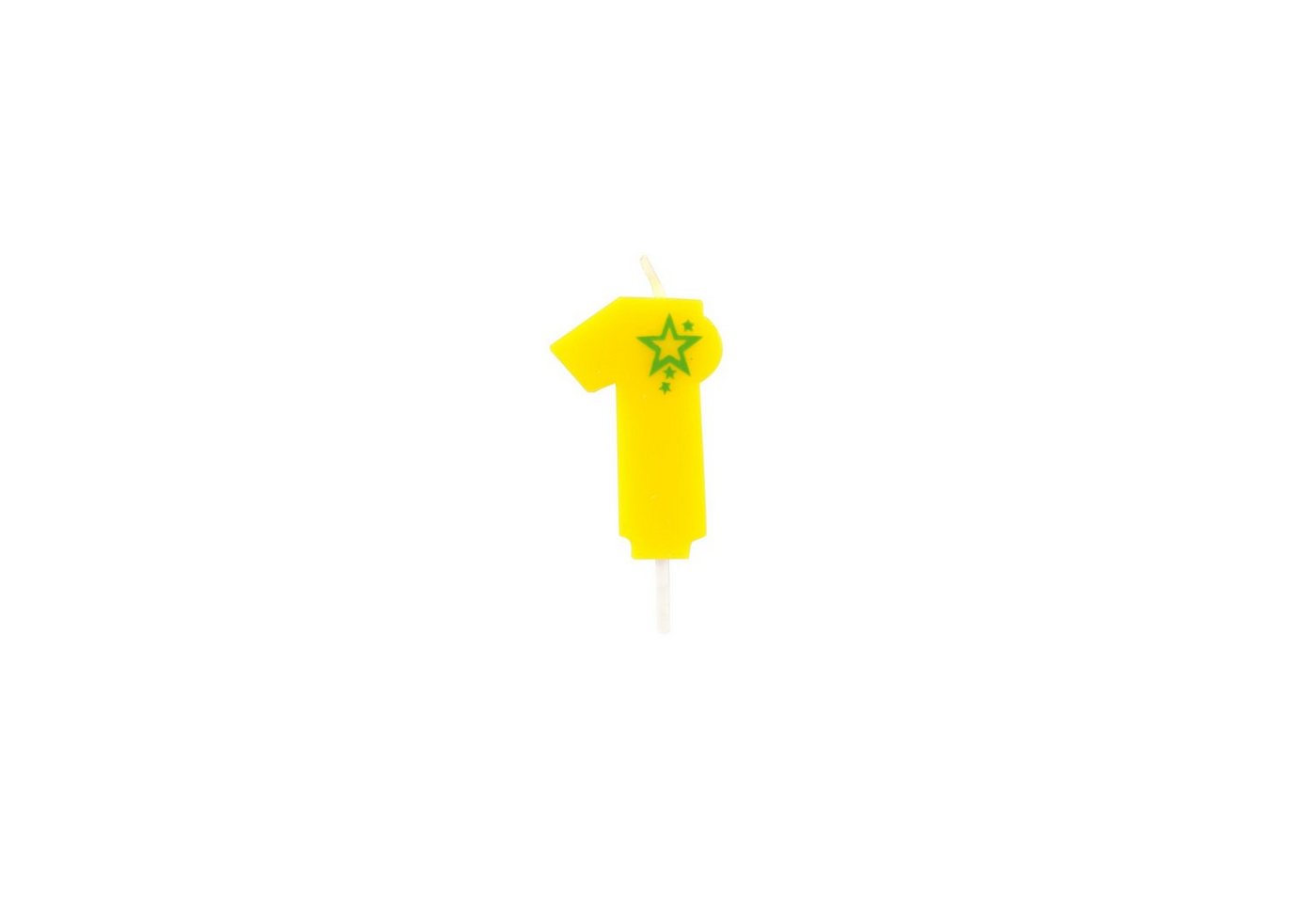 PAPSTAR Geburtstagskerze Zahlenkerze, Mini 6,8 cm gelb 1"" von PAPSTAR