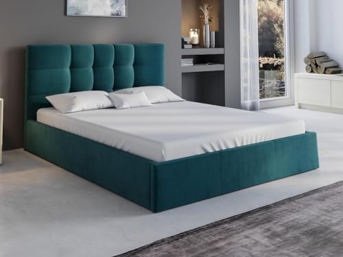 PASCAL MORABITO - Bett mit Bettkasten - 180 x 200 cm - Stoff - Blau - ELIAVA von PASCAL MORABITO