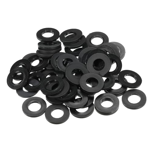 PATIKIL M10 Nylon Flach Unterlegscheibe 80 Packung 10mm ID 20mm AD 2mm Dick Versiegeln Abstandshalter Dichtring für Wasserhahn Rohre Wasser Schlauch Befestiger Bolzen Schwarz von PATIKIL