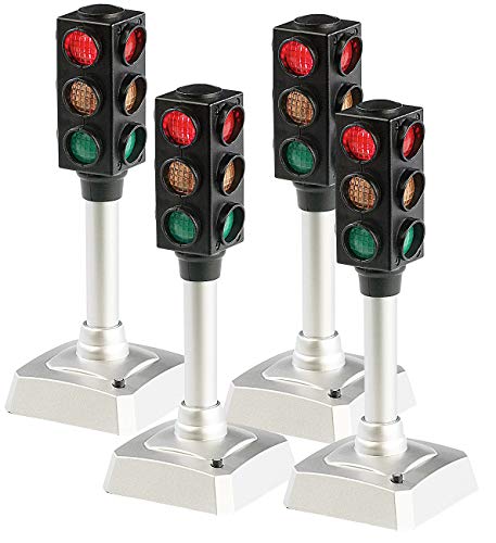PEARL Stimmungsampel: LED Verkehrsampel 4er-Set (Büroampel, Ampel, Spielzeug) von PEARL