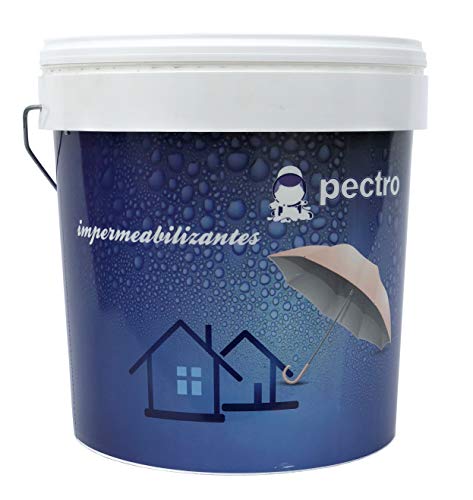 PECTRO Abdichtung Wasserdichte aussen Farbe 4 L - Bodenabdichtung - Balkonabdichtung - Wasserabdichtungen für Dach Balkone und Terrassen - Farben (Weiß, 4 L) von PECTRO