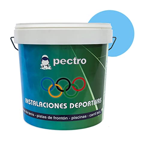 PECTRO Schwimmbadfarbe für Becken 4L - Beton Poolfarbe für Zement-, Faser- und Polyesterpools - Verhindert Algenbildung - Schwimmbeckenfarbe (Ozeanblaue) von PECTRO