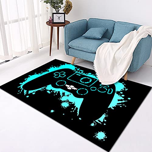 PEIHUODAN 3D Anime Galaxis Universum Gamer Teppich Kinder Jungen Groß Kinderzimmer Gaming Teppich Schlafzimmer Dekoration Wohnzimmer Krabbelmatte Modern Kinderteppiche Waschbarer (Schwarz,40 x 60 cm) von PEIHUODAN