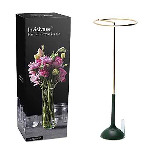 PELEG Design - Minimalistischer Vasenschöpfer | Blumenvase aus Metall Farbe Gold | Table Planter | Modern DIY Vase | Heimdekoration | Deko Zubehör für Wohnung | Geschenk zu Weihnachten, Geburtstag von PELEG DESIGN