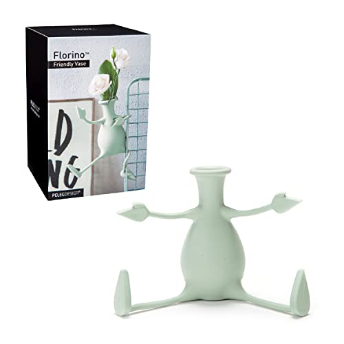 PELEG DESIGN - Florino Vase Mint | Blumenvase aus Silikon | Table Planter | Modern Vase | Blumenhalter | Heimekoration | Deko Zubehör für Wohnung | Geschenk zu Weihnachten, Geburtstag, Valentinstag von PELEG DESIGN