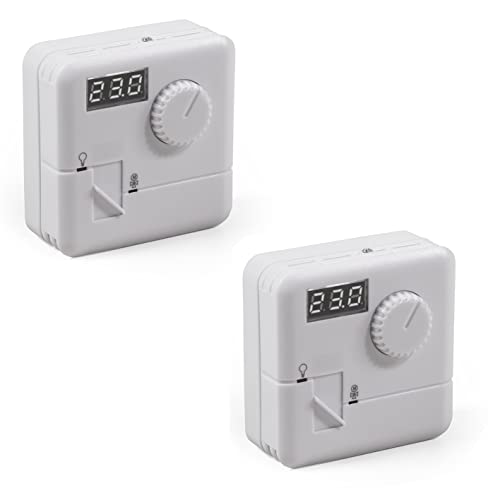 2X Perfect Raumtemperatur-Regler Thermostat - Klimaregelung - 5-30°C - 110-230V - LED-Display - max. 7A - 2 Stück von PERFECT EQUIPMENT FOR YOUR HOME