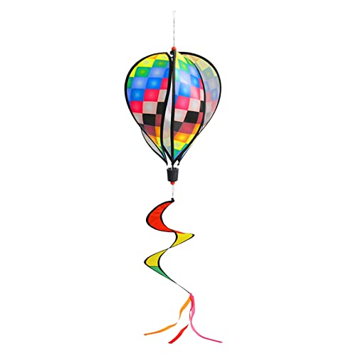 Heißluftballon Windspiel - Regenbogen Windspiel zum Aufhängen für den Außenbereich | Kinetischer Regenbogenball zum Aufhängen mit buntem Schwanz für Cipliko Hof von PERTID