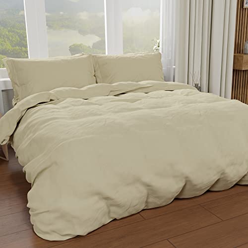 PETTI Artigiani Italiani - Bettbezug für Doppelbett, Bettbezug und Kissenbezüge aus Mikrofaser, einfarbig Taupe, 100% Made in Italy von PETTI Artigiani Italiani