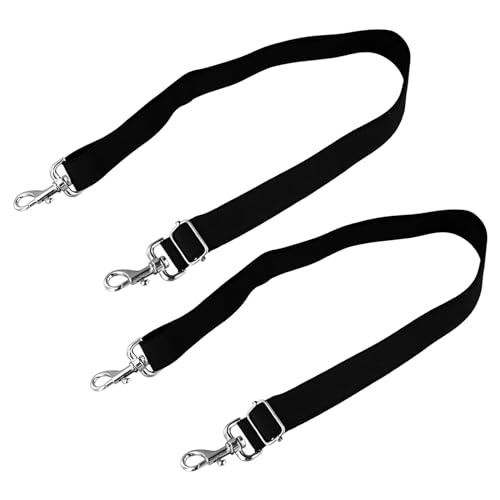 2 Stück 70-140 cm Beingurte Pferdedecke, Schwarze Nylon Pferdedeckengurte mit Drehbarem Clip aus Zinklegierung Verstellbares Pferdebeingurt Ersatzzubehör für Multifunktion von PEUTIER