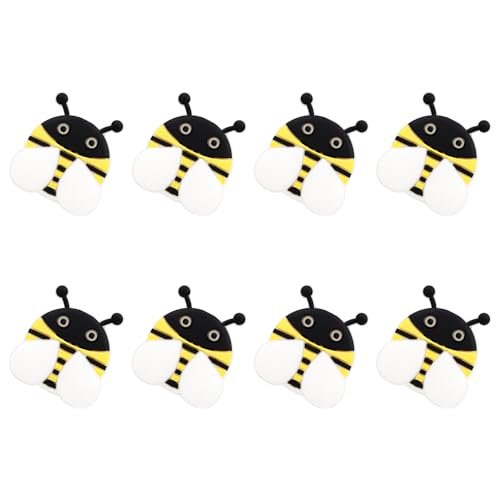 8 Stück Stricknadeln Stopper, Kleine Biene süß Stricknadelspitzenschutz Silikon Stricknadelspitzenstopper Stricknadel Hugger für Strickzubehör von PEUTIER