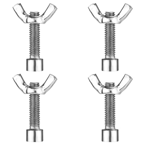 4 Stück Fledermausnadeln für Töpferei, Inklusive 4 Stück 6x25mm Schrauben und 4 Muttern, Pottery Wheel Bat Pins aus Edelstahl Ersatz für Jeden Standard-Töpferscheibenkopf und Töpferschläger von PEUTIER