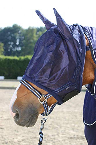 Pfiff 102144 Fliegengesichtsmaske mit Ohren, Fliegenschutz Insektenschutz Maske, Blau, Shetty von PFIFF