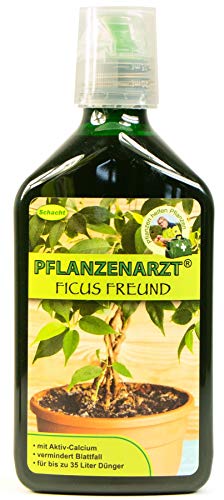 PFLANZENARZT® Ficus Freund Konzentrat, Organisch-mineralischer NPK-Flüssigdünger für Ficusse mit Calcium, 350ml von PFLANZENARZT