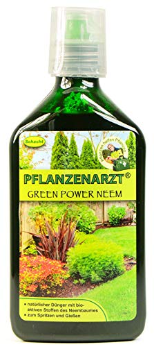 PFLANZENARZT® Green Power Neem Konzentrat, Organisch-mineralischer NPK-Flüssigdünger mit Eisen, 350ml von PFLANZENARZT