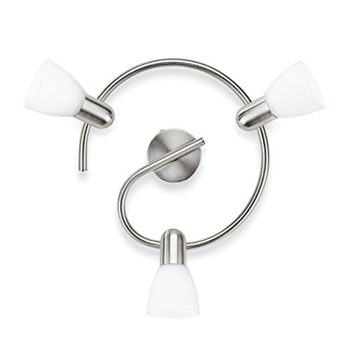 Philips E14 Essentials Jute Spot Bar/Tube Light, Nickel 3 Leuchtmittel nickel, Grau von Philips Lighting