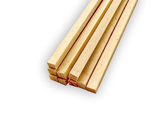 Holzstäbchen vierkant 350x4x4 mm Zuckerwattestäbe Bombon-Stäbchen Spieße Stäbchen für Zuckerwatte Basteln und Haushalt (150 Stück) von PINI
