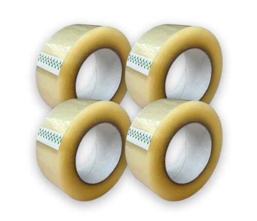 PINI Klebeband 200 m x 48 mm Packband Paketband Verpackungsband Kartonband (4 Rollen) von PINI