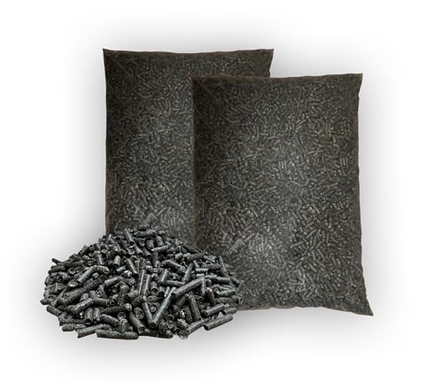 PINI Sonnenblumenschalen Pellets 30 kg Durchmesser 8 mm Heizpellets Einstreupellets (Alternative für Holzpellets) von PINI