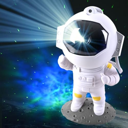 Astronaut LED Sternenhimmel Projektor, Galaxy Star Projektor Nachtlicht, Sternenprojektor Lampe mit Fernbedienung und Timer, Schlafzimmer Geschenk für Kinder und Erwachsene (Plug-in) von PKKP