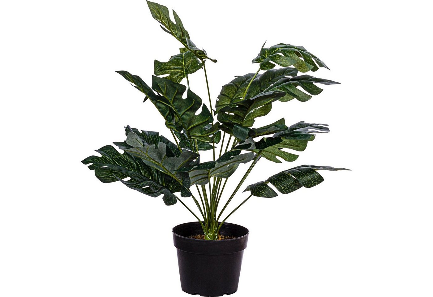 Kunstpflanze Künstliche Monstera Zimmerpflanze Gummipflanze Monstera, PLANTASIA, Höhe 60,00 cm, 60 cm, 18 große Blätter von PLANTASIA