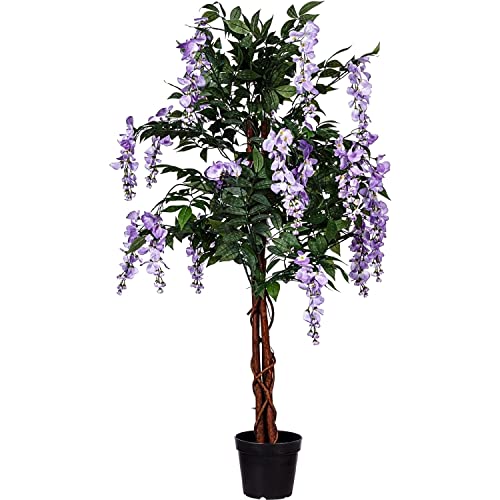 PLANTASIA Kunstpflanze Wisteria Baum Violette 150 cm von PLANTASIA