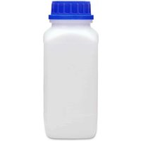 1000 ml Weithalsflasche mit Schraubverschluss in Laborqualität chemikalienbeständig lebensmittelecht mit Gefahrgutzul. große Öffnung absolut dicht von PLASTEO