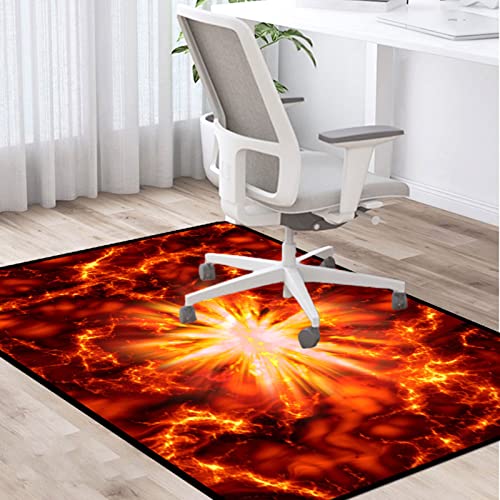 PLMM Bürostuhl Unterlage Bodenschutzmatte Gaming Teppich Unterlage Schreibtischstuhl Gaming Stuhl Unterlage Fußbodenschutz 120×140CM von PLMM