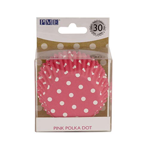 PME BC822 Papier-Backformen Rosa Polka Punkt, Folienbeschichtetes, Rose von PME